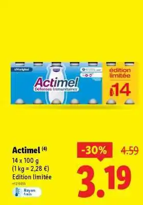 Lidl Actimel offre