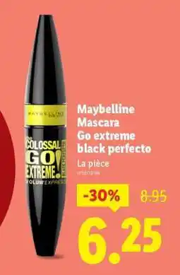 Lidl Maybelline Mascara Go extreme black perfecto offre
