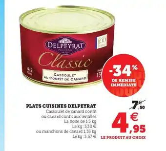Super U Plats cuisines delpeyrat offre