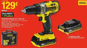 Brico Dépôt Perceuse visseuse 18 v li-ion 2 ah offre