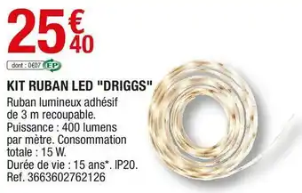 Brico Dépôt Kit ruban led "driggs" offre