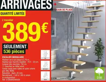 Brico Dépôt Escalier modulaire offre
