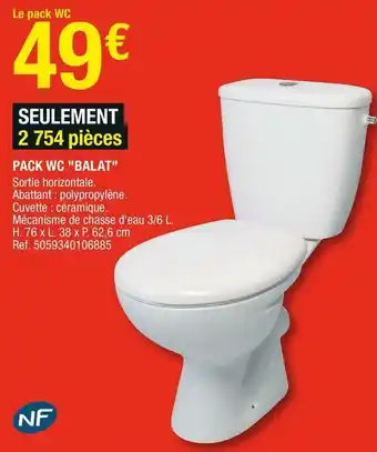 Brico Dépôt Pack wc "balat" offre