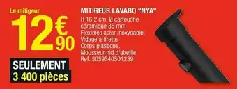 Brico Dépôt Mitigeur lavabo "nya" offre
