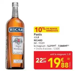 METRO Ricard - pastis offre