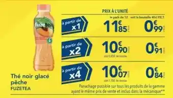 METRO Fuzetea - the noir glacé pêche offre