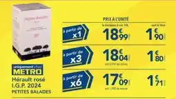 METRO Metro - hérault rosé i.g.p. 2024 offre