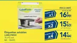 METRO Labelfresh - étiquettes solubles offre