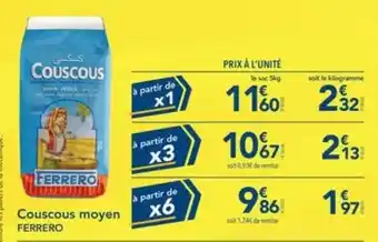 METRO Couscous moyen offre