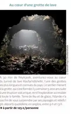 Kuoni Au coeur d'une grotte de lave offre