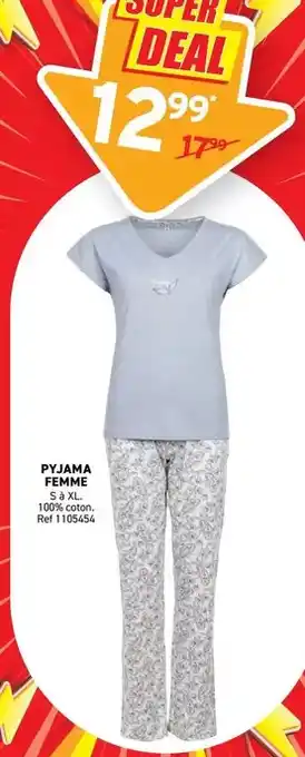 Trafic Pyjama femme offre