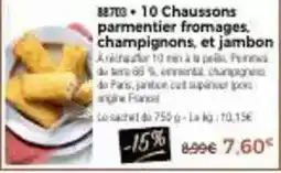 Thiriet Parmentier - 10 chaussons fromages. champignons, et jambon offre