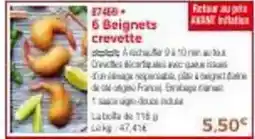 Thiriet 6 beignets crevette offre