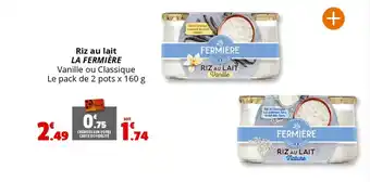 Coccinelle Express Riz au lait la fermière offre