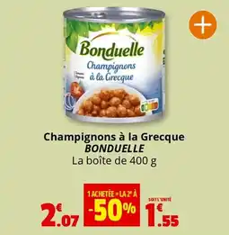 Coccinelle Express Champignons à la grecque bonduelle offre