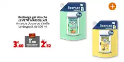 Coccinelle Express Recharge gel douche le petit marseillais amande douce offre