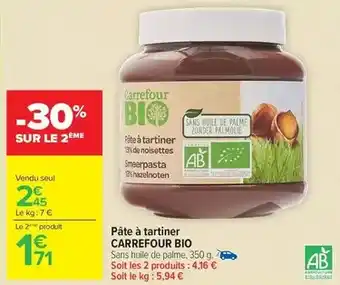 Carrefour Market Carrefour - pâte à tartiner offre