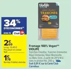 Carrefour Market Fini - fromage 100% vegan offre