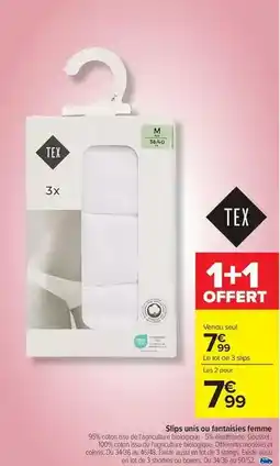 Carrefour Market Slips cuit fantasies femme offre