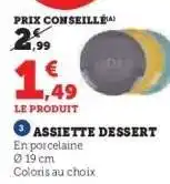 Super U Assiette Dessert offre