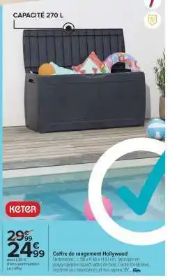Carrefour Market Coffre de rangement Hollywood offre