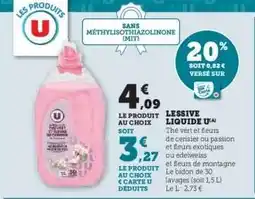 Super U LESSIVE LIQUIDE U offre