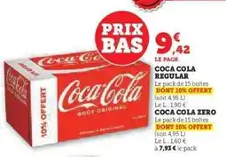 Super U Coca Cola Regular offre