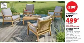 Hyper U SALON DE JARDIN TAMARIN offre