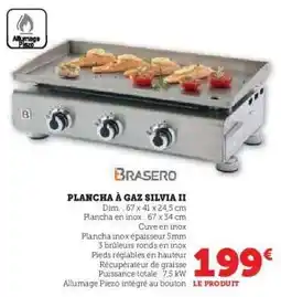 Hyper U Plancha à Gaz Silvia II offre