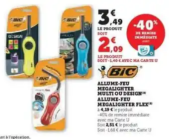 Hyper U BIC Allume-Feu Megalighter offre