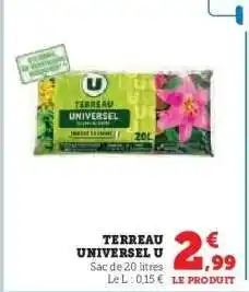Hyper U TERREAU UNIVERSEL U offre
