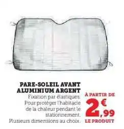 Hyper U Pare-soleil avant aluminium argent offre