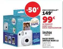 Super U Pack Festi Instax Mini 12 offre