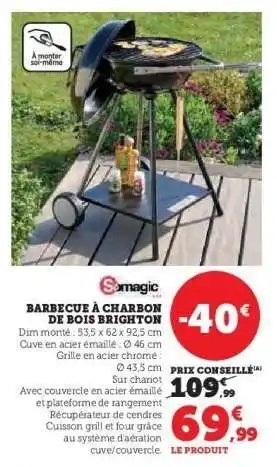 Super U Barbecue à Charbon de Bois Brighton offre
