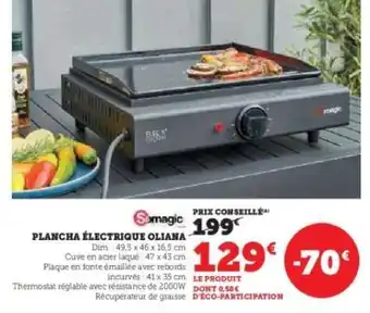 Super U Plancha Électrique Oliana offre
