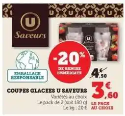 U Express COUPES GLACÉES U SAVEURS offre