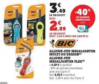 Super U BIC Allume-Feu Megalighter Multi ou Design offre