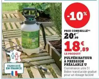 Super U Pulvérisateur à pression préalable U offre