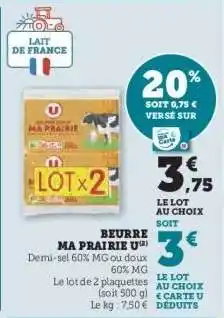 U Express Beurre Ma Prairie U offre