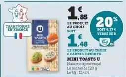 Super U MINI TOASTS U offre