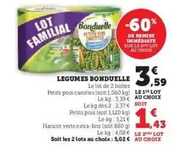 Super U LÉGUMES BONDUELLE offre