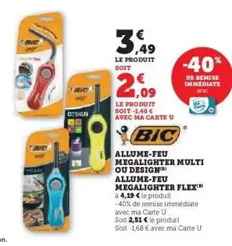 Super U BIC Allume-Feu Megalighter offre