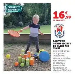 U Express SAC TUBE GARNI SPORTS DE PLEIN AIR 55 CM offre