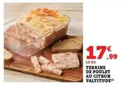 Hyper U Terrine de Poulet au Citron Valtitude offre