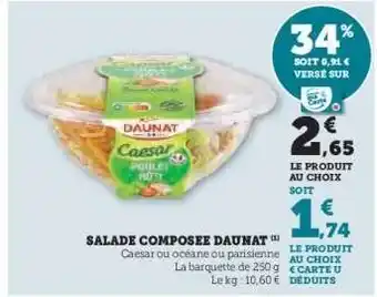Hyper U Salade Composée Daunat offre