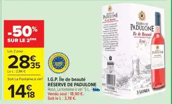 Carrefour RÉSERVE DE PADULONE offre
