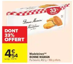 Carrefour Madeleines Bonne Maman offre