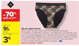 Carrefour Slip de règles femme offre