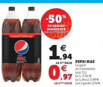 Super U Pepsi nax offre