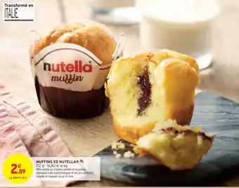Intermarché Muffins x2 nutella offre